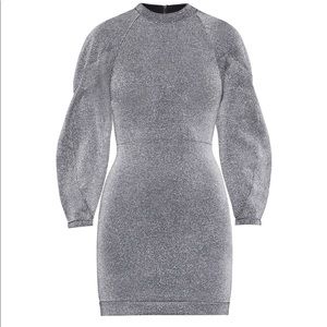 BCBGMaxazria Metallic Bubble Sleeve Dress size M